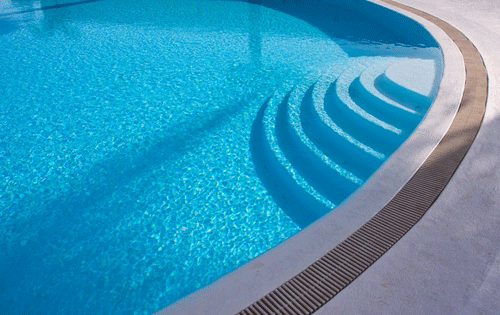 Crystal clear swimming pool